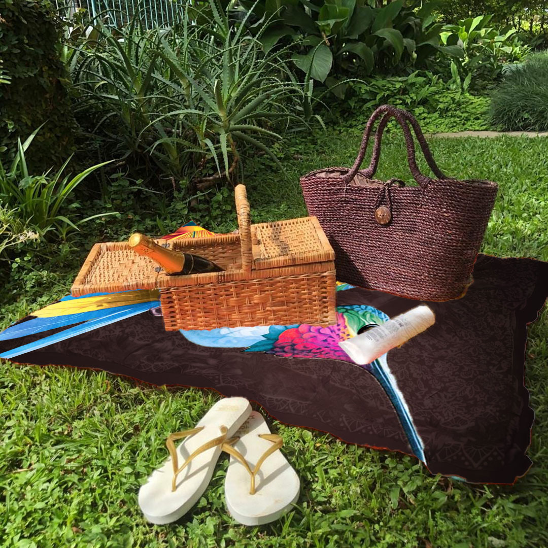 picnic beija flor fundo preto