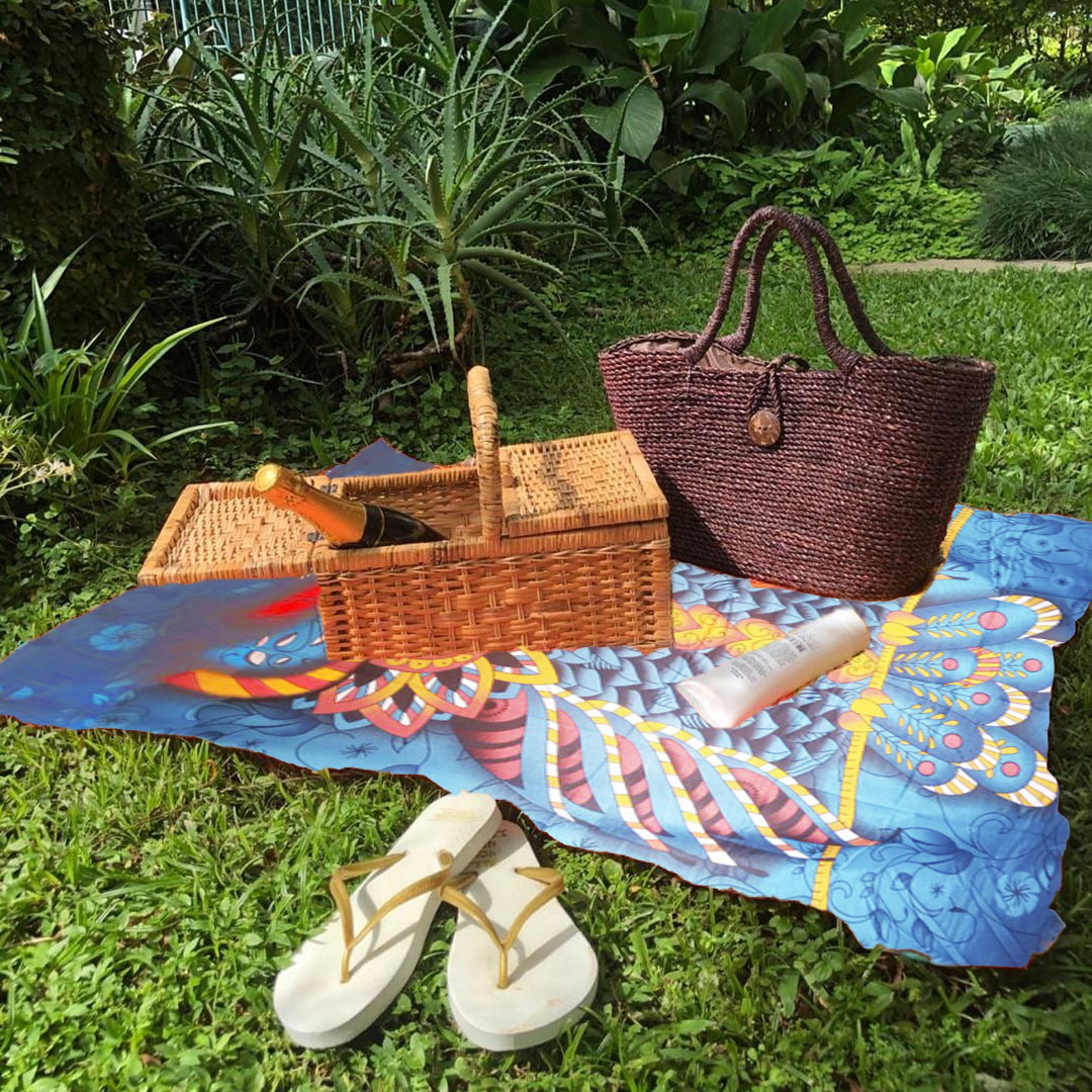 picnic coruja fundo azul