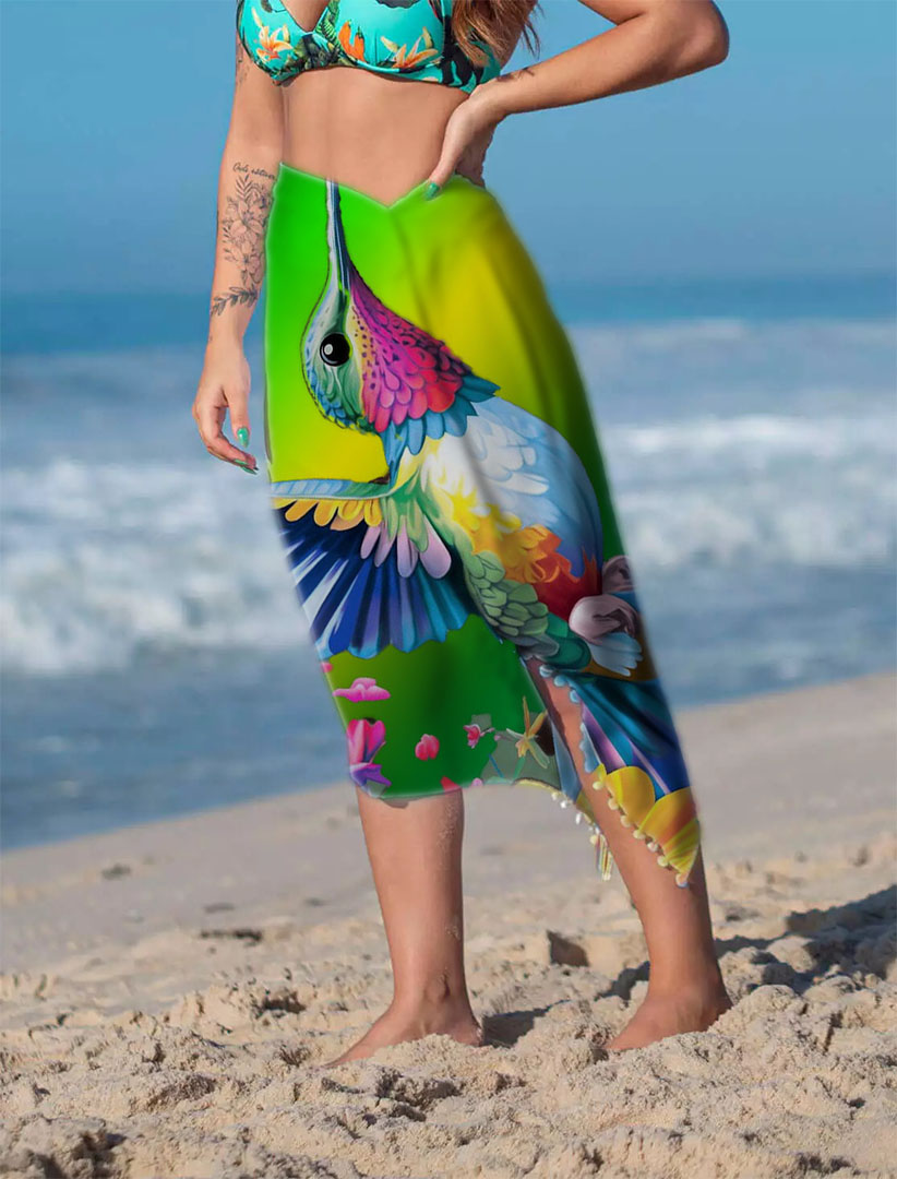 praia beija flor colorido